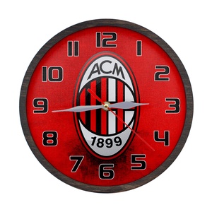 Ceas decorativ - AC Milan, Casă & Stil de viață, Accesorii pentru decorat casa, Decorațiuni de pereți, decorațiuni suspendate, Ceasuri de perete, Prelucrarea lemnului, ARTYNOS