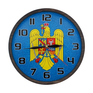 Ceas decorativ - Stema Romaniei, Casă & Stil de viață, Accesorii pentru decorat casa, Decorațiuni de pereți, decorațiuni suspendate, Ceasuri de perete, Prelucrarea lemnului, ARTYNOS