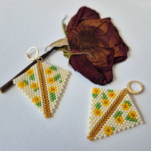 Cercei Blossom Arrow  - bijuterii - cercei - cercei din mărgele - Artynos.ro