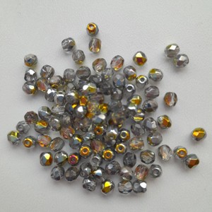 Margele cehe fatetate din sticla - 4mm - 100 buc / pachet - cristal colorat, , , ARTYNOS