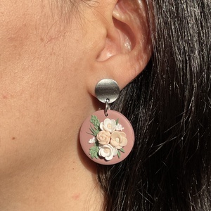 Cercei elegant floral - bijuterii - cercei - cercei lungi - Artynos.ro