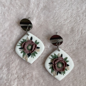 Cercei elegant floral 2 - bijuterii - cercei - cercei lungi - Artynos.ro