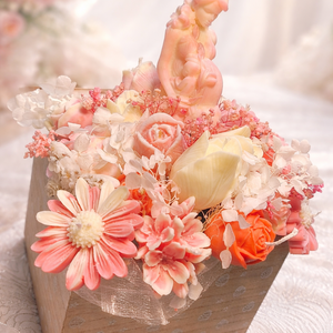 Aranjament flori de ceara ziua mamei  - casă & stil de viață - lumânări, parfumuri, arome - ceară parfumată - Artynos.ro