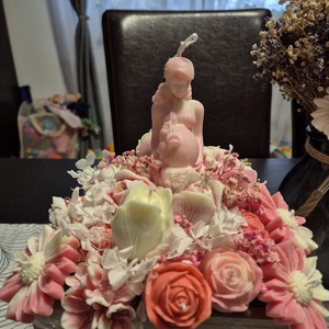 Aranjament flori de ceara ziua mamei  - casă & stil de viață - lumânări, parfumuri, arome - ceară parfumată - Artynos.ro