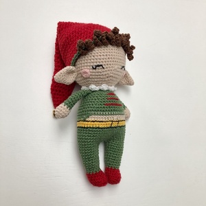 Elf de Craciun - amigurumi, Accesorii de Craciun, Decoratiuni de Craciun de casa, Spiridusi de Craciun, figurine, Crosetat, Papusi si fabricare de marionete, ARTYNOS