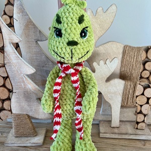 Grinch de Craciun - amigurumi, Accesorii de Craciun, Decoratiuni de Craciun de casa, Spiridusi de Craciun, figurine, Crosetat, Papusi si fabricare de marionete, ARTYNOS