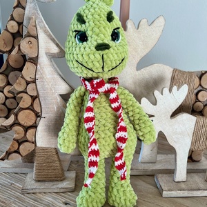 Grinch de Crăciun - amigurumi - accesorii de crăciun - decorațiuni de crăciun de casă - spiriduși de crăciun, figurine - Artynos.ro