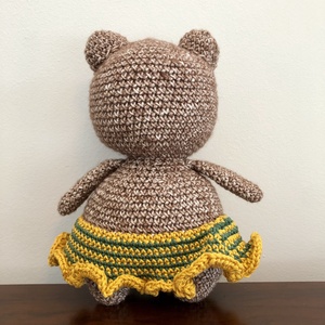 Fetiță ursuleț de pluș croșetată - amigurumi - jucării și echipamente pentru copii - plușuri - păpușă croșetată, păpușă de pluș - Artynos.ro