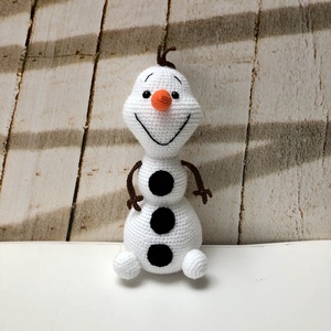 Olaf omul de zăpadă - amigurumi - accesorii de crăciun - decorațiuni de crăciun de casă - spiriduși de crăciun, figurine - Artynos.ro