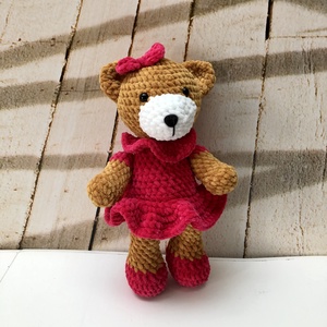 Fetita ursulet de plus - amigurumi, Jucarii si echipamente pentru copii, Plusuri, Papusa crosetata, papusa de plus, Crosetat, Papusi si fabricare de marionete, ARTYNOS