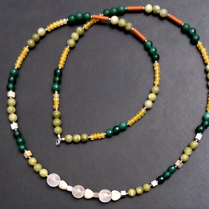Colier handmade cu pietre semipretioase si accesorii argint, Bijuterii, Coliere, Coliere lungi, Altele, ARTYNOS