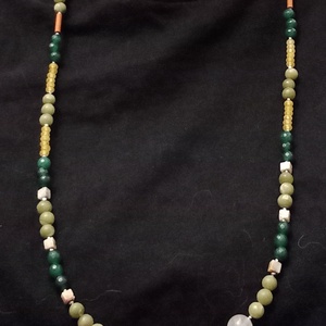 Colier handmade cu pietre semipretioase si accesorii argint - bijuterii - coliere - coliere lungi - Artynos.ro