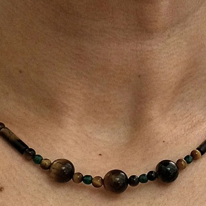 Colier handmade cu pietre semipretioase si argint, Bijuterii, Coliere, Coliere fără pandative, , ARTYNOS