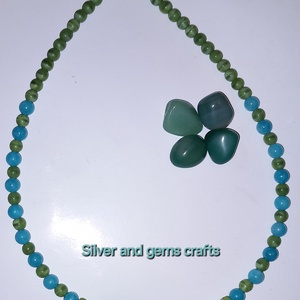 Colier handmade cu pietre semipretioase si argint - bijuterii - coliere - coliere fără pandative - Artynos.ro