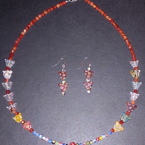 Set handmade cu margele millefiori, murano si argint, Bijuterii, Seturi de bijuterii, , Set handmade cu fluturasi murano, margele millefiori, agat si accesorii argint.
Pt orice detalii va..., ARTYNOS