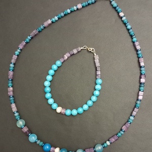Set handmade cu pietre semipretioase si argint - bijuterii - seturi de bijuterii - Artynos.ro