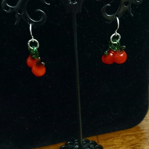 Cercei handmade cu cireșe Murano și argint -  - Artynos.ro