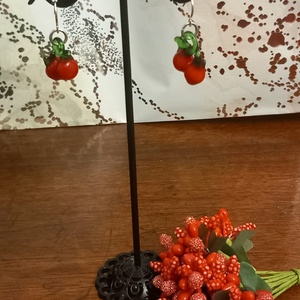 Cercei handmade cu cirese Murano si argint - Artynos.ro