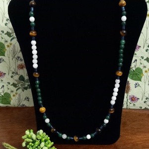 Colier handmade cu pietre semipretioase si accesorii argint, Bijuterii, Coliere, Coliere lungi, Altele, ARTYNOS