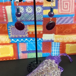 Cercei handmade cu pietre semipretioase si argint - Artynos.ro
