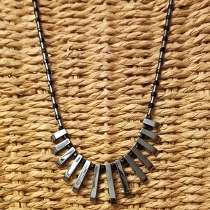 Colier choker handmade hematit si argint, Bijuterii, Coliere, Coliere cu margele, , ARTYNOS