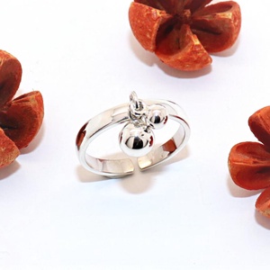 Inel de dama din argint cu bila mobila, marimea 56, reglabil (EGY.192), Bijuterii, Inele, Inele statement, Confectionarea bijuteriilor, Giuvaergiu, ARTYNOS