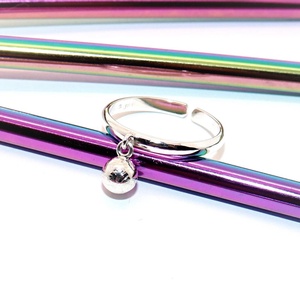 Inel cu minge zgâriată în mișcare, inel de damă din argint, mărimea 61, reglabil (EGY.228) - bijuterii - inele - inele statement - Artynos.ro