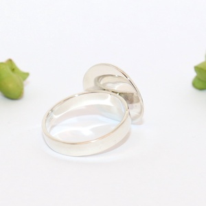 Inel de damă din argint cu trandafir roșu, rotund, mărimea 60, reglabil (EGY.235) - bijuterii - inele - inele statement - Artynos.ro