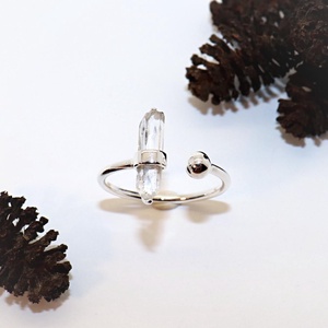 Inel de dama din cristal de stanca, argint, marimea 58, reglabil (EGY.282) - Artynos.ro