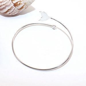 Brățară de damă din argint cu aripioară de delfin, 19 cm, reglabilă (EK.034) - bijuterii - brățări - brățări din argint - Artynos.ro