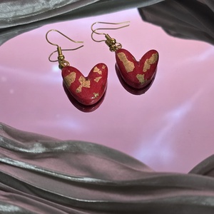 Cherry Flame, Bijuterii, Cercei, Cercei agatati, Lucrare cu argila, ARTYNOS