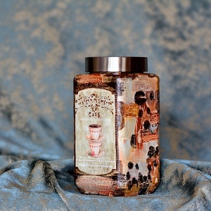Borcan de depozitare Coffee, Casă & Stil de viață, Accesorii pentru echipamente de bucătărie, Instrumente de depozitare pentru bucătărie, Cutie ceai, cutie cafea, Decoupage, transfer și tehnici șervețel, ARTYNOS