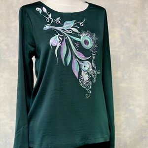 Bluza pictata, unicat - îmbrăcăminte și modă - haine damă - bluze damă - Artynos.ro
