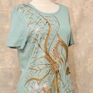 Tricou pictat manual, unicat Joy Collection - îmbrăcăminte și modă - haine damă - tricou și top de damă - Artynos.ro