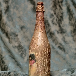 Sticlă decortă manual, unicat - casă & stil de viață - accesorii pentru decorat casa - decorațiuni de masă și decorațiuni pentru rafturi  - sticle ornamentale - Artynos.ro