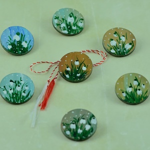 Brosa: Ghiocei , Bijuterii, Martisor, Pictura, ARTYNOS