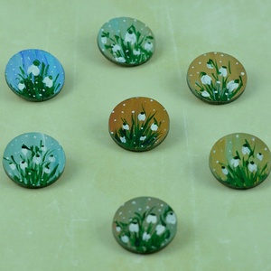 Broșă: Ghiocei  - bijuterii - mărțișor - Artynos.ro