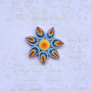 Brosa: Mandala/Floare, Bijuterii, Martisor, Arta de hartie, ARTYNOS