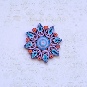 Brosa: Mandala/Floare, Bijuterii, Martisor, Arta de hartie, ARTYNOS