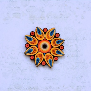 Brosa: Mandala/Floare, Bijuterii, Martisor, Arta de hartie, ARTYNOS