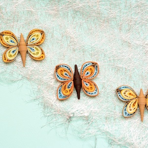 Brosa: Fluturi, Bijuterii, Martisor, Arta de hartie, ARTYNOS