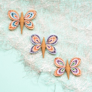 Brosa: Fluturi, Bijuterii, Martisor, Arta de hartie, ARTYNOS