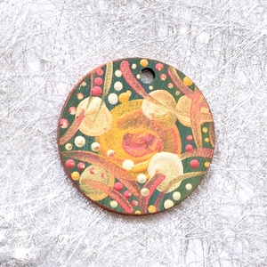 Pandantiv pictat, unicat - bijuterii - coliere - pandative - Artynos.ro