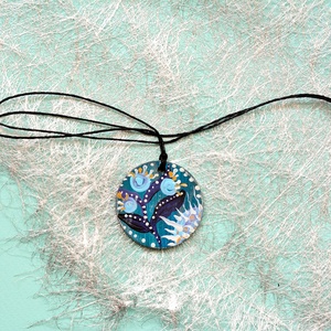 Pandantiv pictat, unicat, Bijuterii, Coliere, Pandative, Pictura, ARTYNOS