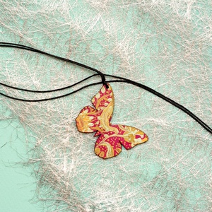 Pandantiv fluture, pictat manual, unicat, Bijuterii, Coliere, Pandative, Pictura, ARTYNOS