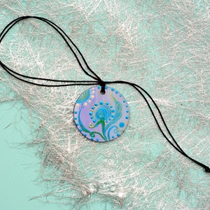 Pandantiv pictat, unicat, Bijuterii, Coliere, Pandative, Pictura, ARTYNOS