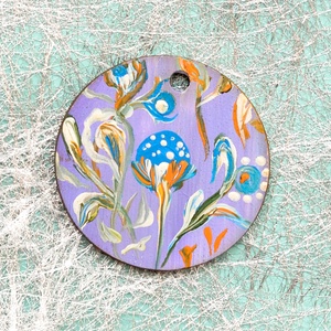 Pandantiv pictat, unicat - bijuterii - coliere - pandative - Artynos.ro