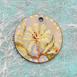 Pandantiv pictat, unicat - bijuterii - coliere - pandative - Artynos.ro