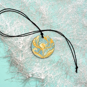 Pandantiv pictat, unicat, Bijuterii, Coliere, Pandative, Pictura, ARTYNOS