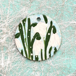 Pandantiv pictat, unicat - bijuterii - coliere - pandative - Artynos.ro